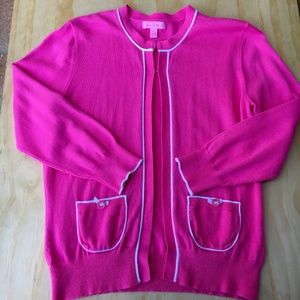 Lilly Pulitzer Pink Open Front Cardigan